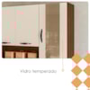 Kit Cozinha 8P 2G 122 cm Golden Nogueira Off White KTP