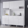 Kit Cozinha 9P 4G 180 cm Vitoria Branco Mobbs