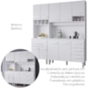 Kit Cozinha 9P 4G 180 cm Vitoria Branco Mobbs