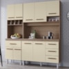 Kit Cozinha 9P 4G 180 cm Vitoria Savana Off White Mobbs