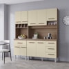 Kit Cozinha 9P 4G 180 cm Vitoria Savana Off White Mobbs