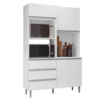 Kit Cozinha Compacta 4 Portas 120 cm Livia Branco REAJL