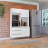 Kit Cozinha Compacta 4 Portas 120 cm Livia Branco REAJL