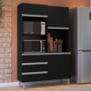 Kit Cozinha Compacta 4 Portas 120 cm Livia Preto REAJL