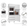 Kit Cozinha Compacta 4 Portas 180 cm Livia Branco REAJL