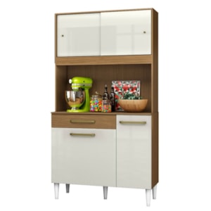Kit Cozinha Compacta 4 Portas 2004306 91 cm Atacama Off White ARMoveis