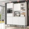 Kit Cozinha Compacta 5 Portas 160 cm Isabel Branco REAJL Moveis