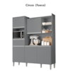 Kit Cozinha Compacta 5 Portas 160 cm Isabel Cinza REAJL Moveis