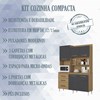 Kit Cozinha Compacta 5 Portas 2001540 Atacama Grafite ARMoveis