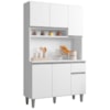 Kit Cozinha Compacta 6 Portas 105 cm Marcia Branco REAJL Moveis