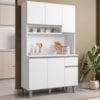Kit Cozinha Compacta 6 Portas 105 cm Marcia Branco REAJL Moveis