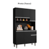 Kit Cozinha Compacta 6 Portas 105 cm Marcia Preto REAJL Moveis