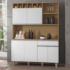 Kit Cozinha Compacta 6 Portas 130 cm Alice Amendoa Branco REAJL Moveis