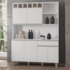 Kit Cozinha Compacta 6 Portas 130 cm Alice Branco REAJL Moveis