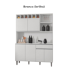 Kit Cozinha Compacta 6 Portas 130 cm Alice Branco REAJL Moveis