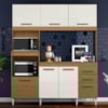 Kit Cozinha Compacta 6 Portas Camila 182 cm Atacama Off White ARMoveis