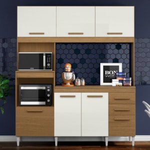 Kit Cozinha Compacta 6 Portas Camila 182 cm Atacama Off White ARMoveis