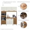 Kit Cozinha Compacta 6 Portas Camila 182 cm Atacama Off White ARMoveis