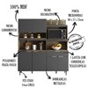 Kit Cozinha Compacta 6 Portas MDF 15008 Emily Carvalho Grafite PLN