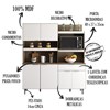 Kit Cozinha Compacta 6 Portas MDF 15008 Emily Carvalho Off White PLN