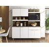 Kit Cozinha Compacta 6 Portas MDF 15008 Emily Carvalho Off White PLN