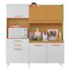 Kit Cozinha Compacta 6 Portas Selena 182 cm Cinamomo Branco ARMoveis