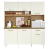Kit Cozinha Compacta 6 Portas Siena 160 cm Atacama Off White ARMoveis