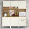 Kit Cozinha Compacta 6 Portas Siena 160 cm Atacama Off White ARMoveis