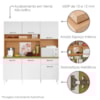 Kit Cozinha Compacta 6 Portas Siena 160 cm Cinamomo Branco ARMoveis