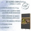 Kit Cozinha Compacta 91cm 2004306 Atacama Grafite ARMoveis