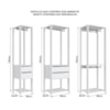 Kit Guarda Roupa Closet 03 Peças 183X160cm Branco PRODDY