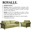 Kit Sofa 162 cm E Poltrona Decorativa Royalle Linho TCE 1027 Moll