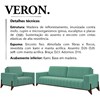 Kit Sofa 189 cm E Poltrona Decorativa Veron Veludo SL 946 Moll