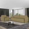 Kit Sofa 223 cm E Poltrona Decorativa Encanto Linho TCE 1025 Moll