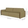 Kit Sofa 223 cm E Poltrona Decorativa Encanto Linho TCE 1025 Moll