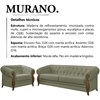 Kit Sofa e Poltrona Decorativa Murano Veludo SL 940 Moll