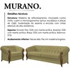 Kit Sofa e Poltrona Decorativa Murano Veludo SL 945 Moll