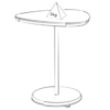 Mesa Apoio Alta MDF Para Sala de Estar 51 cm 4695 Off White ARLY