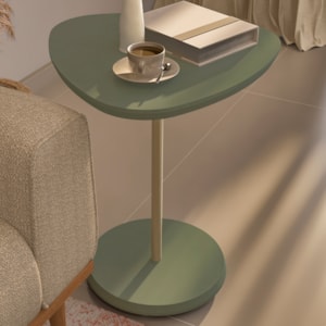 Mesa Apoio Alta MDF Para Sala de Estar 51 cm 4696 Menta ARLY