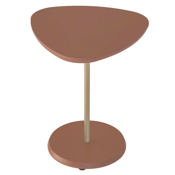 Mesa Apoio Alta MDF Para Sala de Estar 51 cm 4697 Terracota ARLY