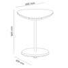 Mesa Apoio Para Sala de Estar 45 cm 4580 Off White ARLY