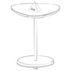 Mesa Apoio Para Sala de Estar 45 cm 4580 Off White ARLY