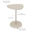 Mesa Apoio Para Sala de Estar 45 cm 4580 Off White ARLY