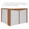 Mesa Balcao Atendimento 135X118 cm E Gaveteiro Alto 4 Gavetas 143X46 cm Freijo Branco Artany