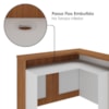Mesa Balcao Atendimento Recepcao Tampo Tamburato 135X118 cm Freijo Branco Artany