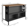 Mesa Bancada Ilha Gourmet 127cm P1034 Grafite Mell PP Milani Store