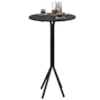 Mesa Bistro Alta Isabely Base Tubular 108x63cm Preto ARTEF