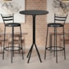 Mesa Bistro Isabely E 2 Banquetas Alta New Dubai Tubular Preto ARTEF