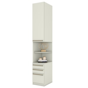 Mesa Cabeceira Modulado 1 Porta 241x40 cm Seletto Areia Henn