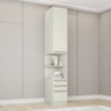 Mesa Cabeceira Modulado 1 Porta 241x40 cm Seletto Areia Henn